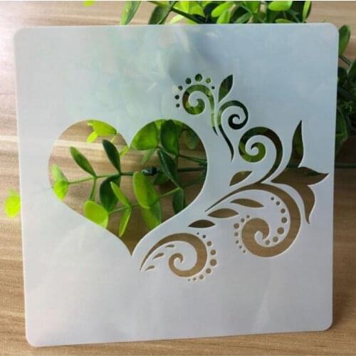 Stencil Heart Openwork Painting Template Embossing Craft Accessories Sjablonen For Scrapbooking adorn Reusable