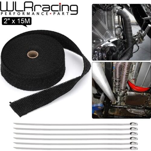 WLR - 2" *15meter Thermal Wrap,exhaust insulating wrap ,header wrap ,exhaust pipe wrap + 6 pcs Ties WLR1815