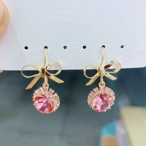 Fashion Zircon Bow Earrings For Women Jewelry For Ears With Rhinestone Female Body Accessories 2020 Earings