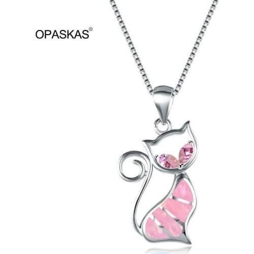 Females Cat necklace Cute Metal Beatiful Fashion jewelry Gifts for Girls PT