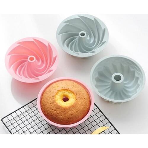 10pcs/lot Large hollow round 6 inch chiffon cake mold gear plate SAVARIN silicone cake mold baking tool easy to release