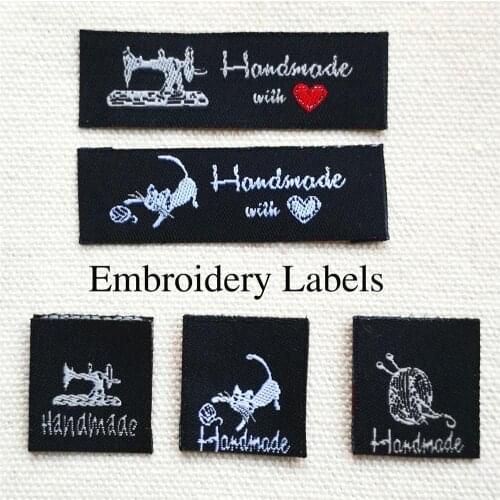 200 handmade labels stock/cloth/toy/crafts Embroidery labels/handmade sew labels/tags/handmade marking tags/without fading