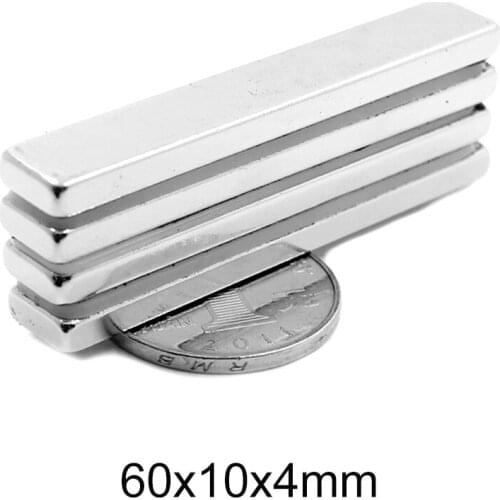 2/5/10/20PCS 60x10x4 Block Powerful Magnet Thickness 4mm magnet for crafts 60x10x4mm Strong Permanent Magnet sheet 60*10*4 mm