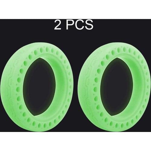 2pcs Fluorescent Tire Honeycomb Rubber Solid Luminous Tire Tubeless Tyre For Xiaomi Mijia M365 Electric Scooter Shock Absorber