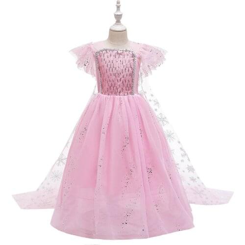 2021 Elsa Anna Halloween Girls Princess Dress Cosplay Costume Party Clothing for Kids Vestido Robe Fille Girls Fancy Dresses