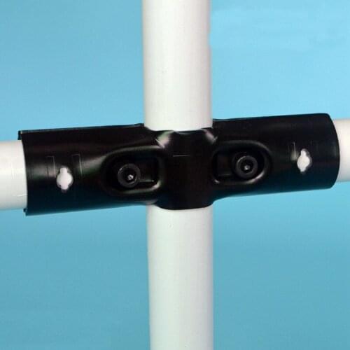 28mm Wire rod tube Connector Workbench pipe fitting assembly station connecting piece black 8pcs