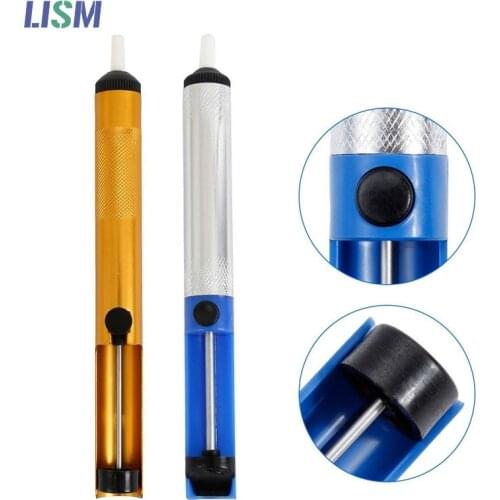 Aluminum Desoldering Pumps Suction Tin Gun Soldering Sucker Pen Removal Vacuum Soldering Iron Desolder Hand Welding Tools