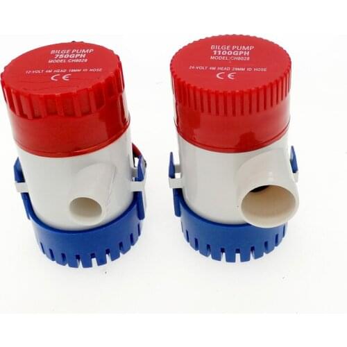 Free shipping new Direct current bilge pump 12v 24V 1100gph 750gph water pump used in boat seaplane motor homes houseboat