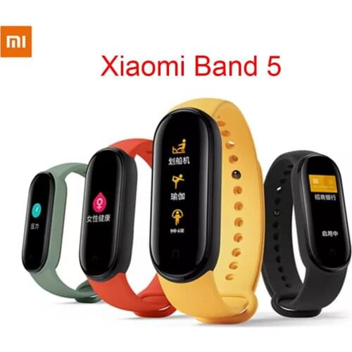 New Xiaomi Mi Band 5 Smart Home Control AI Voice Assistant Heart Rate Sleep Step Swim Sport Monitor APP Push Reminder Alarm