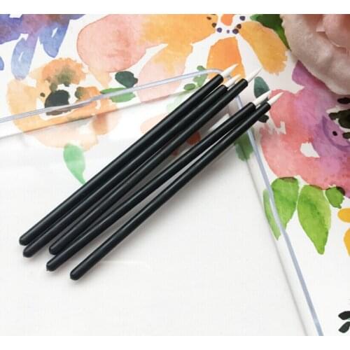 Black Handle white Brush 10000pcs/lot Makeup Brush Fiber Disposable Eyeliner Eye Liner Liquid Brush