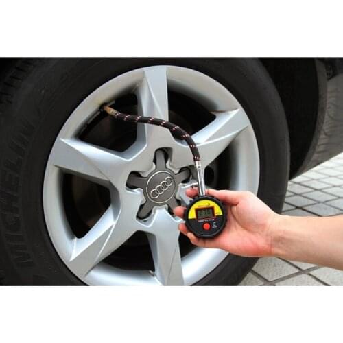 Digital tire pressure gauge tyre pressure monitor with tire exhaustion outgassing valve