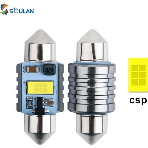 CSP 12-24V Super Bright C5W C10W Festoon 31-36-39-41mm Car Led Lamp Dome Bulb Trunk Boot Lighting No Error Side Marker Lights