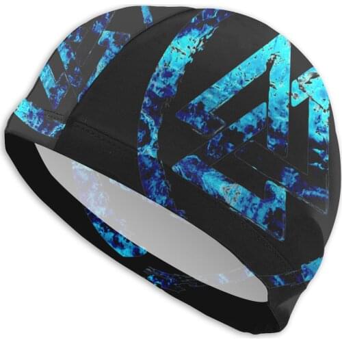 Mens Thor Swimming Cap Vikings Valknut Symbol Vikings G Bath Cap Swimwear For Swim in the Pool