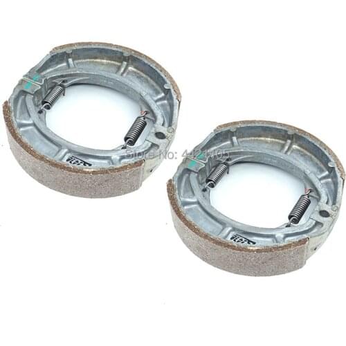 For Suzuki PE175 1978-1979 TS185 1974-1981 1975 1976 1977 1978 1979 1981 B120 1971-1977 Front Rear Brake Shoes Set with Springs