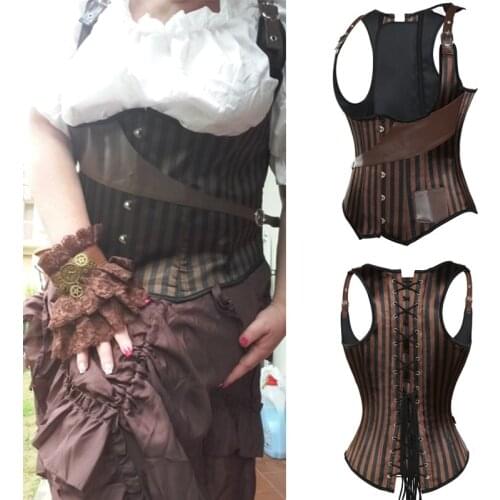 Steampunk Corset Sexy Gothtic Bustier Steel Bones Lace Women 6XL Plus Size Corsets Tummy Slimming Sheath Underbust Slimming Tops