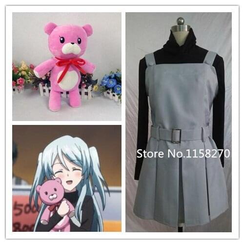 Riddle Story of Devil Akuma no Ridoru Hitsugi Kirigaya Cosplay Costume Dress+shirt+belt+Plush toy