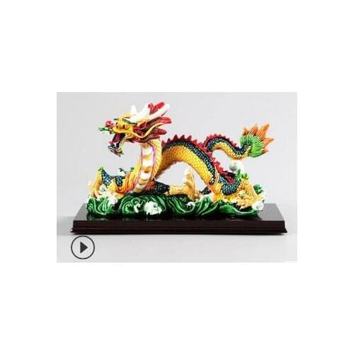 Creative Jiaozhi pottery crafts dragon ornaments home decorations office desktop TV cabinet furnishings Chinese gifts