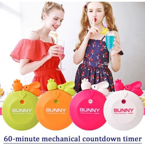 Cute Cartoon Rabbit Kitchen Timer Time Mechanical Alarm to Remind the Timer Stickable for Table Household Kitchen Kitchen Timers