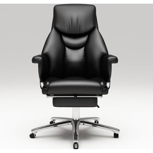 Fashion Minimalist Modern Boss Office Chair President Executive Executive Lunch Lunch Leather Ergonomic Computer Chair Metal