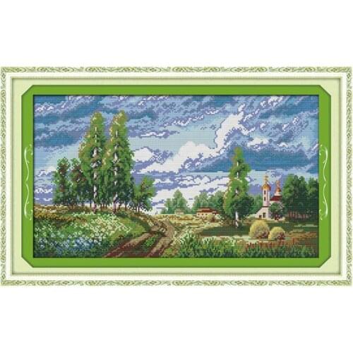The spring field cross stitch kit 14ct 11ct count printed canvas stitching embroidery DIY handmade needlework