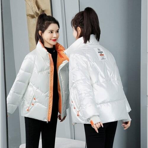 New 2021 Winter Women Short Jacket Thick Stand Collar Cotton Padded Coats Female Loose Parkas Ladies Casual Jacket