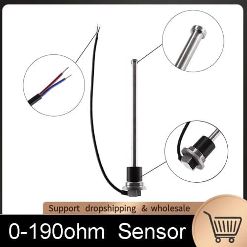 New Fuel level gauge Sensor Water Tank Level Indicator Oil Liquid Tank 0-190ohm Fuel Sending Unit Float Switch 300mm