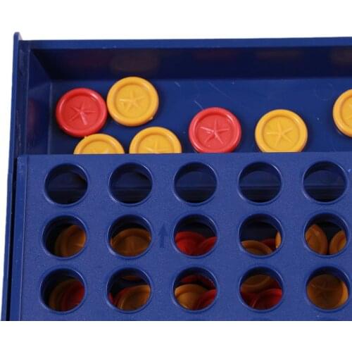 Educational Toy Chess Children Toys-Bingo Game Four Quadruple Chess Game Board Vertical Blue Vertical Connect Board Checkers Toy