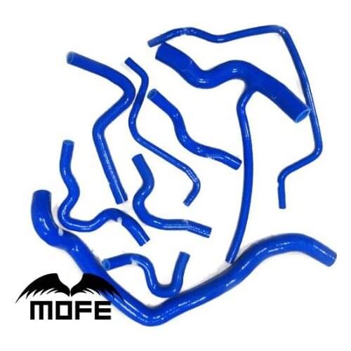 MOFE Original Logo 9PCS Silicone Radiator Hose Kit For Saab 9-3 2.0T 03-09 Blue Black Red Yellow Pink Purple White