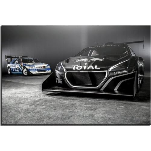 Peugeot 208 Poster Wall Art Canvas Print For Home Decor DIY Framed Vehicle Canvas Painting