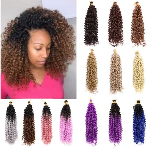 Ombre Braiding Hair Afro Kinky Curl Twist Crochet Braids Hair Bundles Synthetic Hair Extensions Grey Pink Blonde Blue