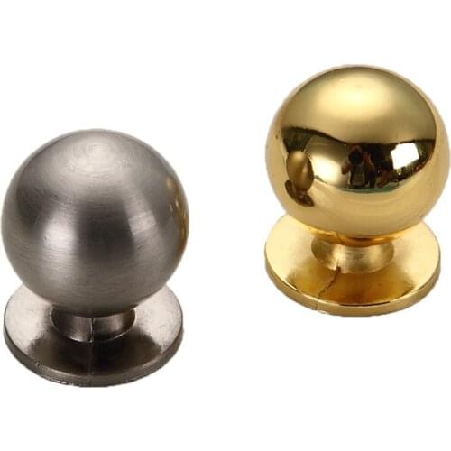 Modern Round Ball Knob Zinc Alloy Matt Furniture Pull Handle Wardrobe Door Drawer Cabinet Durable Screw Gold Silver
