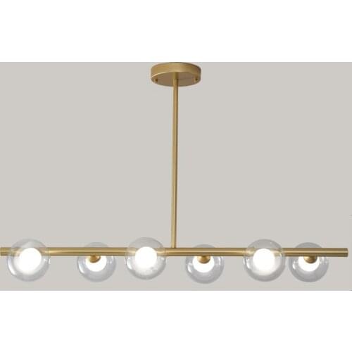 Modern Glass Ball Ceiling Chandelier Minimalism Living Room Center Table Dining Tables Home Decor Indoor Lighting Fixture Led