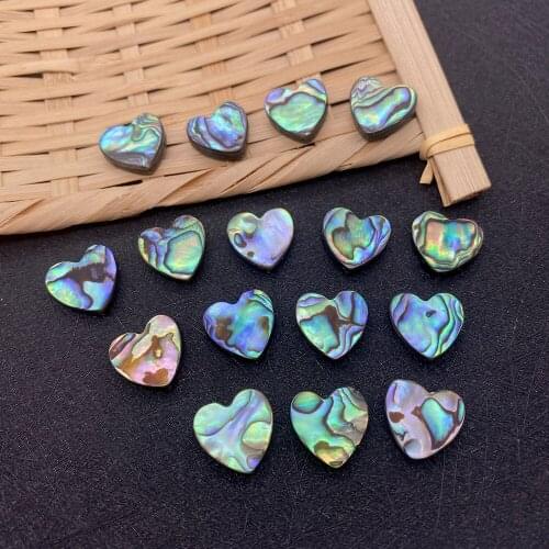 5pieces/pack Natural Abalone Shell Loose Beads Heart-shaped Couple Jewelry DIY Making Ladies Necklace Bracelet Earrings 10-20 Mm