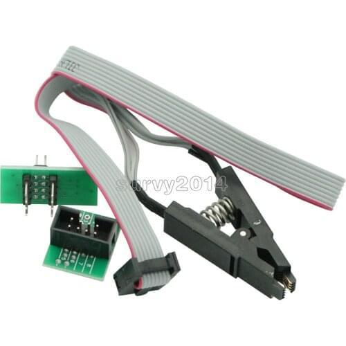 SOP8 SOIC8 Test Clip For 24Cx 93/25 in-Circuit Programming EEPROM+ 2 Adapters