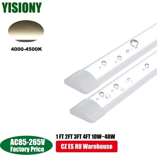 YISIONY 4000K 120CM-30CM Slim Flat LED Linear Lamp LED Lamp Tube Batten Linear Tube Light Linear LED Light Lamp For Home 85-265V