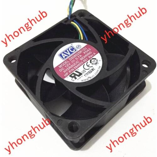 AVC DS06025R12U P043 DC 12V 0.70A 60X60X25mm Server Cooling Fan