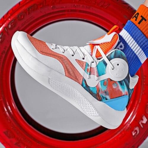 High-top Basketball Shoes for Men SneakersOutdoor Sport Shoes Male Training Ankle Boots Breathable Light Basketball Sneakers