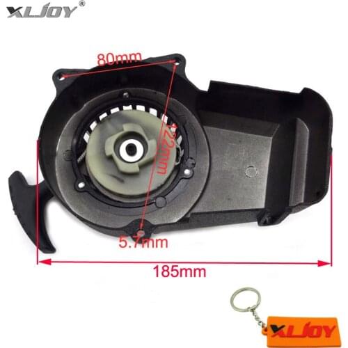 XLJOY Black Aluminum Easy Recoil Pull Starter For 47cc 49cc Minimoto Pocket Bike Mini Moto Dirt Bike ATV Quad