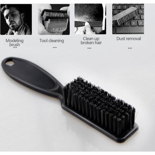 1Pc Fade Brush Comb Scissors Cleaning Brush Barber Shop Skin Fade Vintage Oil Head Shape Carving Cleaning Brush
