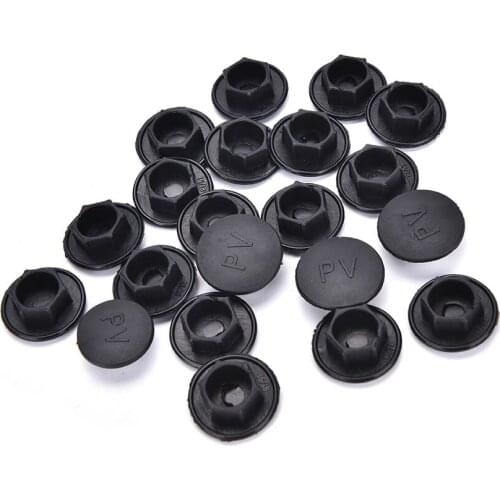20PCS M5-M24 Black Hex Socket Allen Bolt Screw Nut Hexagon Head Cover Cap Protector Fasteners Screws Covers Caps