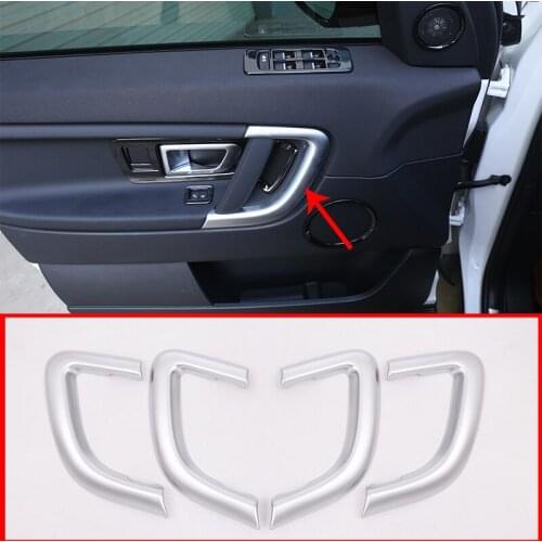 For Land Rover Discovery Sport Car-Styling 2015-17 Car Accessories ABS Matte Chrome Interior Door Handle Trims 4 Pcs