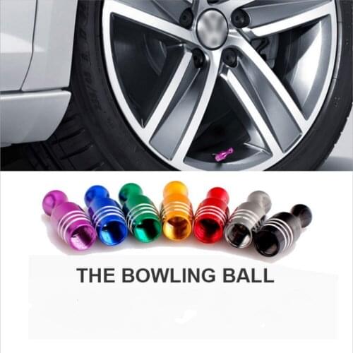 4 X Creative Car Wheel Valve Caps Dust-proof Covers Bowling Ball Accessories for Motorcycle Opel Peugeot Volkswagen Polo Golf