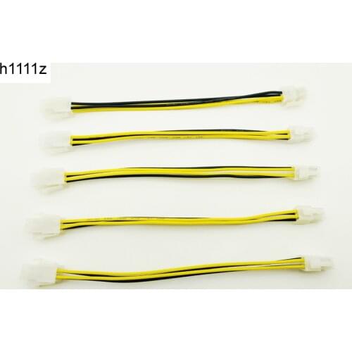 5PCS 20cm 4pin Power ATX 4 Pin Male to 4 Pin Female PC CPU Power Supply Extension Cable 4Pin Connector Adapter for Motherboard