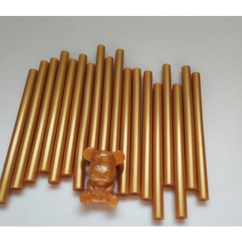 50Pcs 7x100mm Pure Gold Hot Melt Adhesive Stick Metallic Golden Paint Wax Seal Professional For Electric Glue Gun Craft Repairs