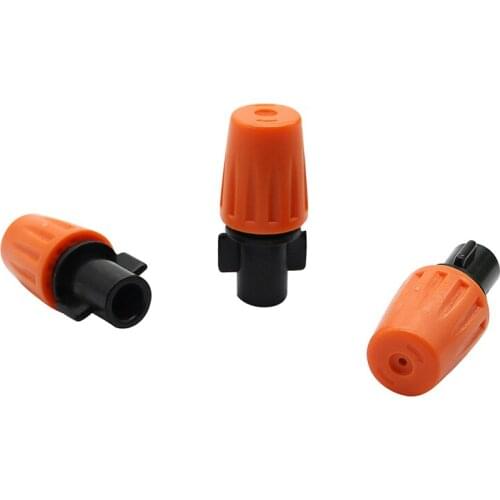 6 Mm Spray Nozzle Orange Adjustable Sprayer Agricultura Greenhouse Garden Irrigation Watering Atomization Nozzle Fogger 200 Pcs