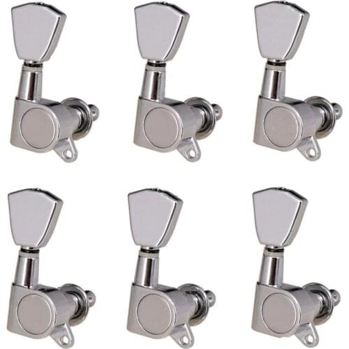 6R Sliver Electric Guitar Strings Button Tuning Pegs Keys Tuner Machine Heads Guitar Parts Musical Instruments Accessories
