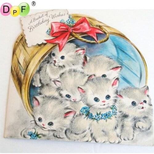 DIY diamond painting cross stitch six kittens diy diamond painting round diamond painting embroidery mosaic decoration gift