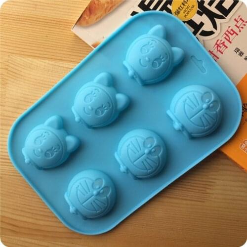 Non-stick 6 Even Pudding Jelly Cake Mold DIY Cartoon Character Silicone Cake Decorating Tools