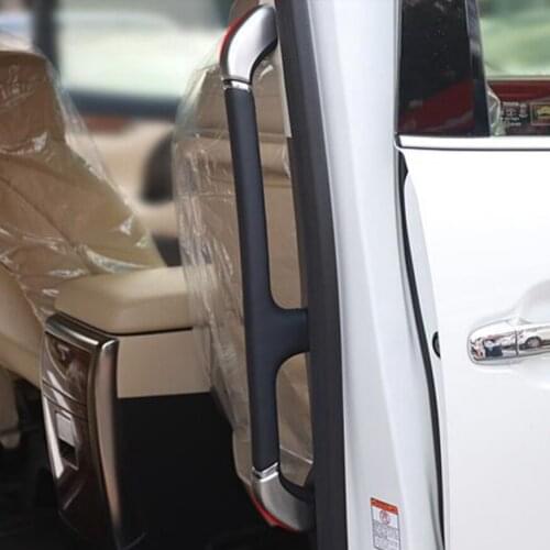 Auto Accessory For Toyota Alphard / Vellfire AH30 2016 - 2019 ABS Pillar B Center Handle Armrest Cover Trim Matte
