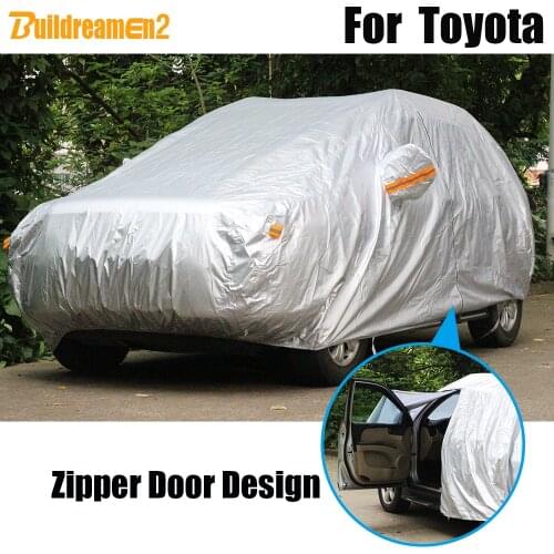 Buildreamen2 Waterproof Car Cover Sun Shade Snow Rain Protection Cover For Toyota Prius Zelas Celica Levin Avensis Mark X Camry
